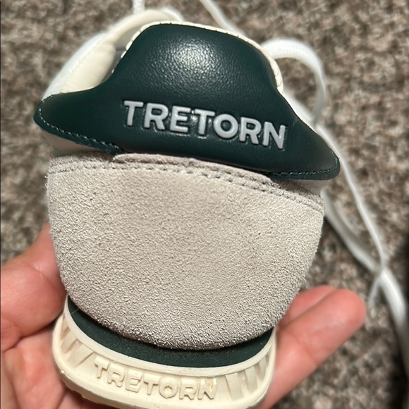 Tretorn White and Green Classic Sneakers - Picture 5 of 7